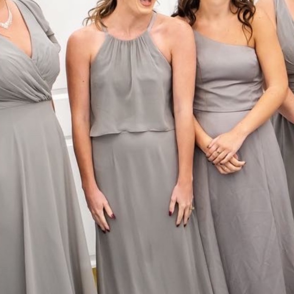 Gray David’s Bridal Bridesmaids Dress